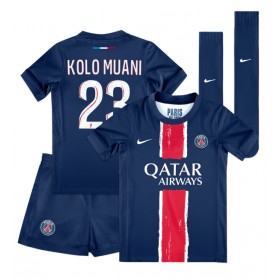 Paris Saint-Germain Randal Kolo Muani #23 Hjemme skjorte til barn 2024-25 Kortermet (+ korte bukser)